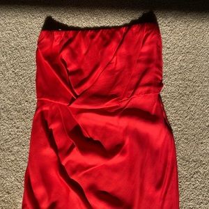 BCBG Strapless Red Dress